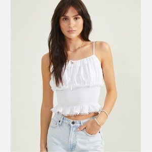 Altar’d State NWT White Smocked Tank